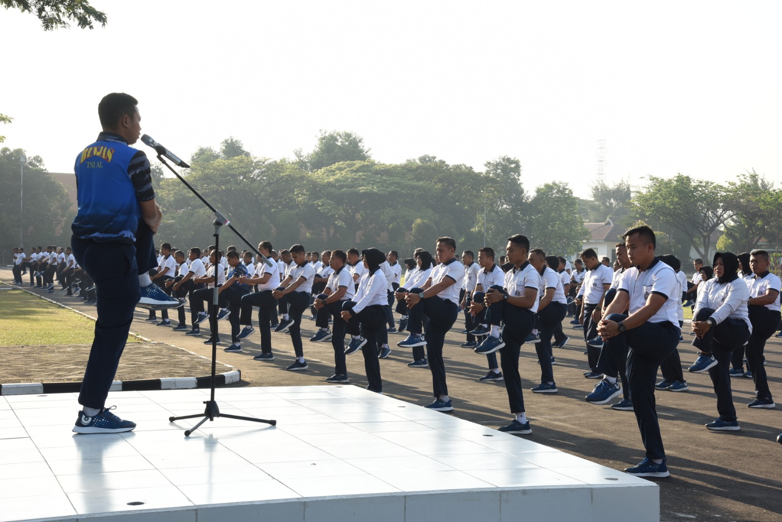 Ini Cara Dirum Kodiklatal Bangkitkan Semangat Prajurit Saat Olahraga Pagi