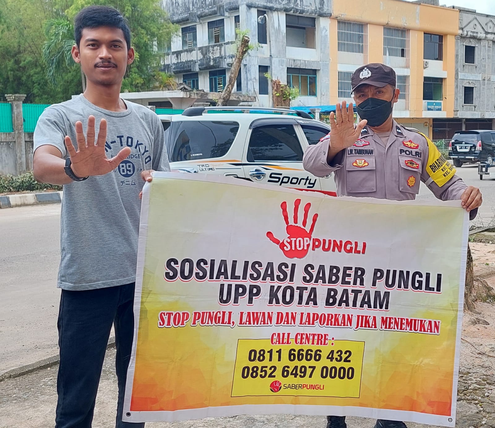 Polsek Batu Ampar Sosialisasikan Saber Pungli Kepada Masyarakat