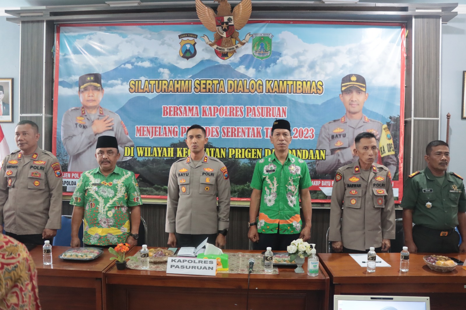 Menjelang Pilkades Serentak 2023, Kapolres Pasuruan Gelar Silaturahmi Dan Dialog Kamtibmas