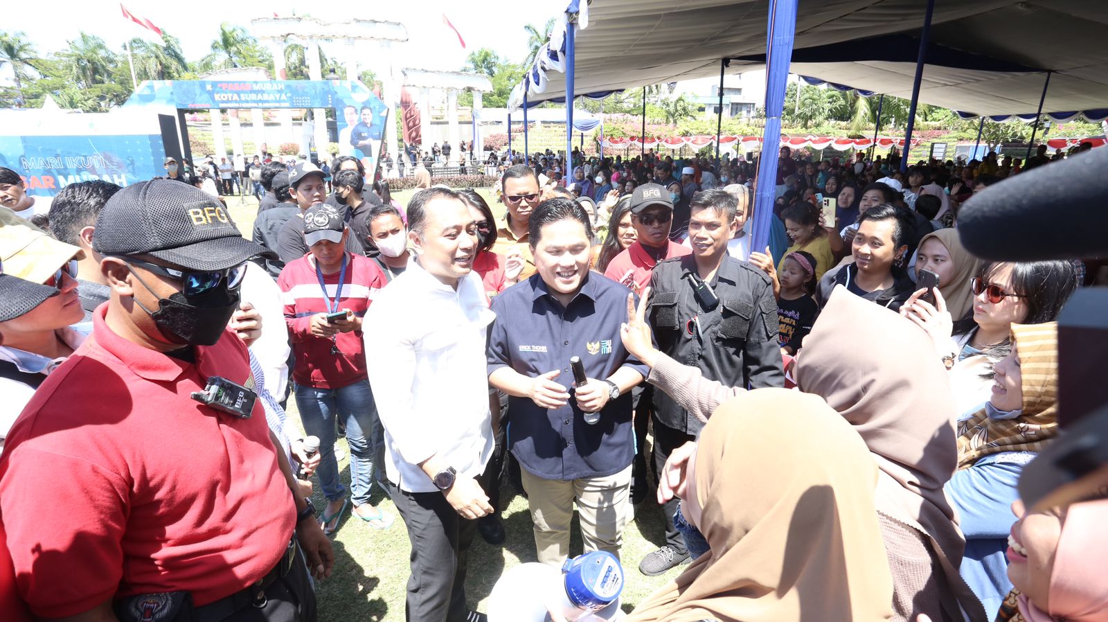 Genjot Ketersedian Sembako dengan Harga Terjangkau, Erick Thohir Gelar Pasar Murah BUMN di Surabaya