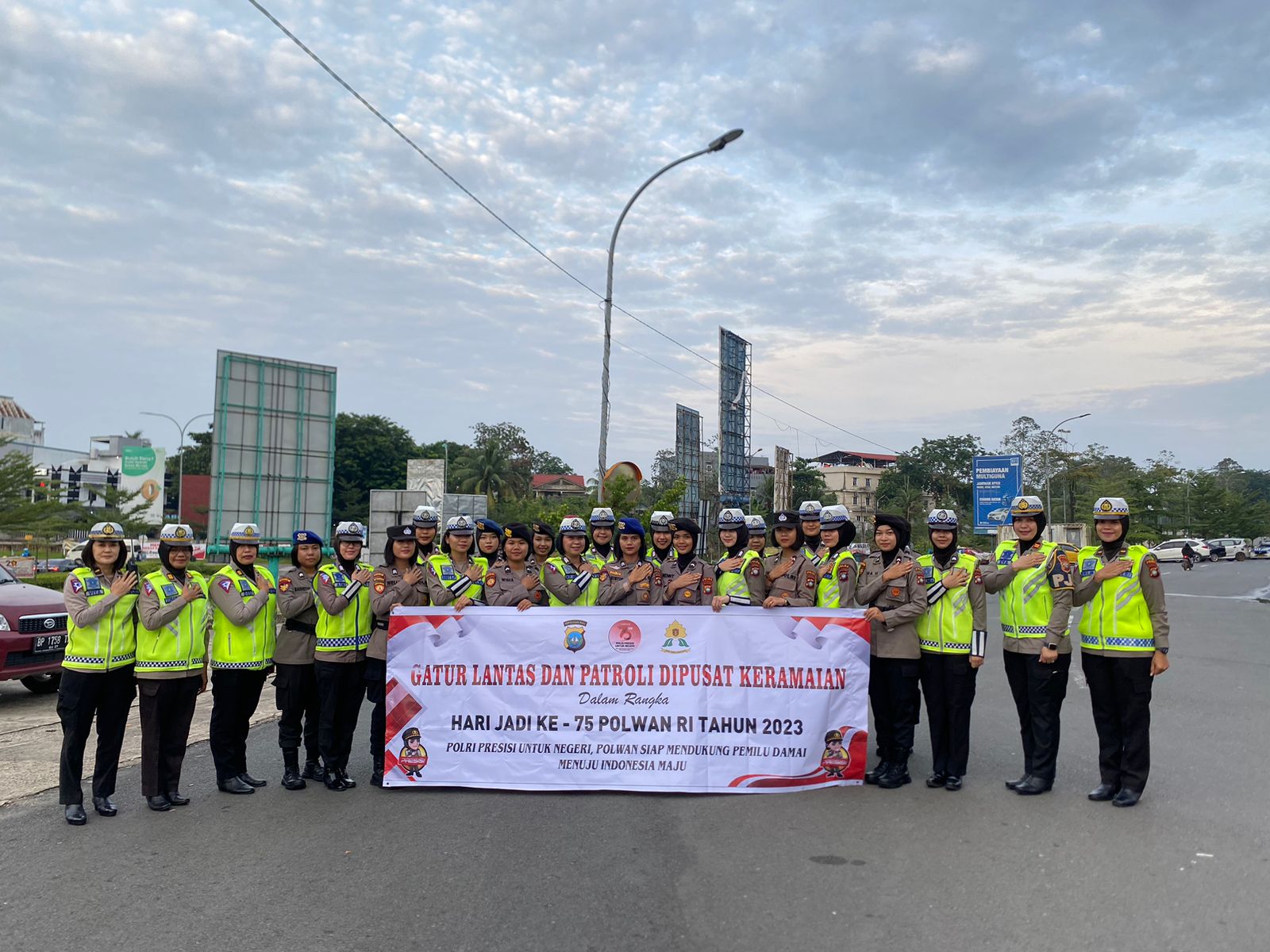 POLWAN POLDA KEPRI GELAR GATUR LALU LINTAS, MERIAHKAN HARI JADI POLWAN RI KE-75