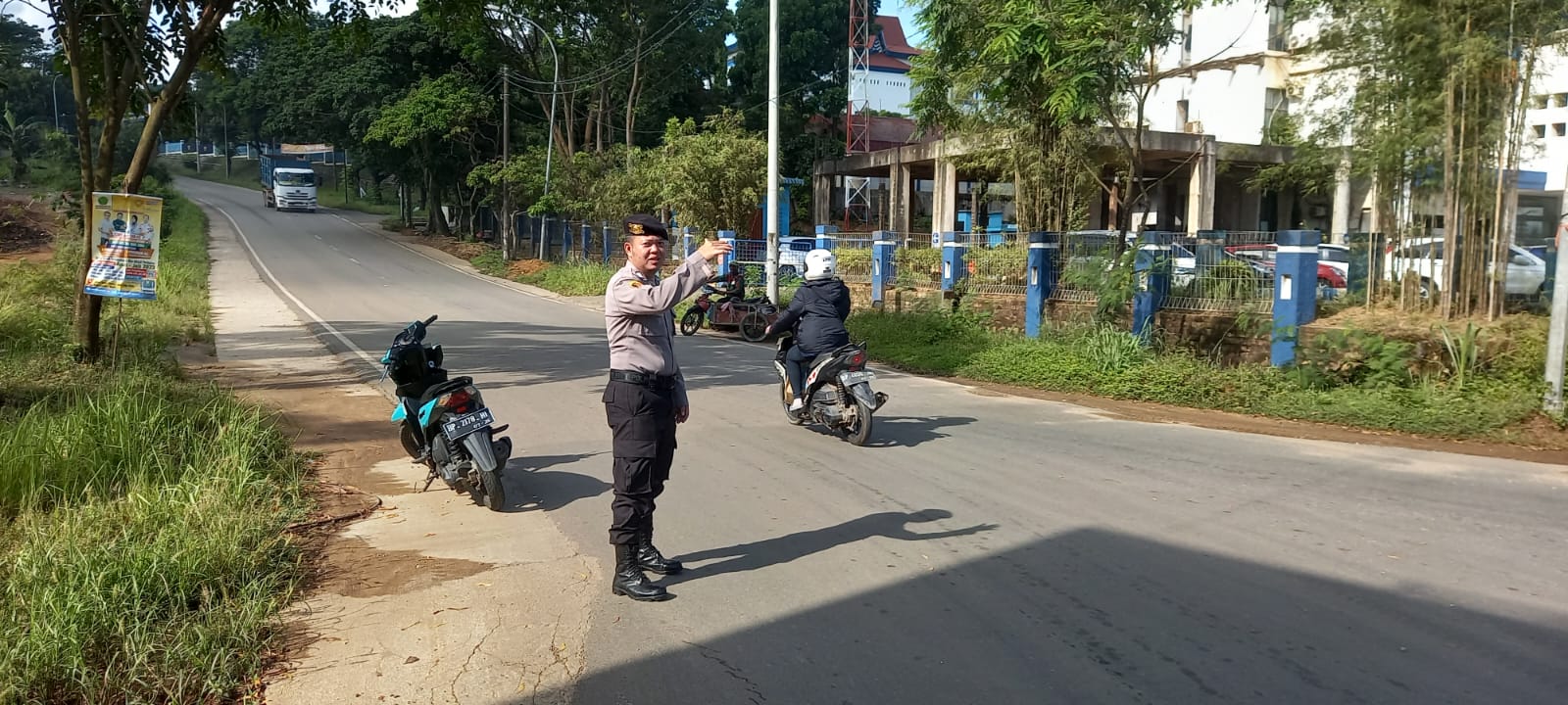 Kegiatan pengaturan Jalan Strong poin pagi   diwilayah Polsek Batu Ampar -kota Batam