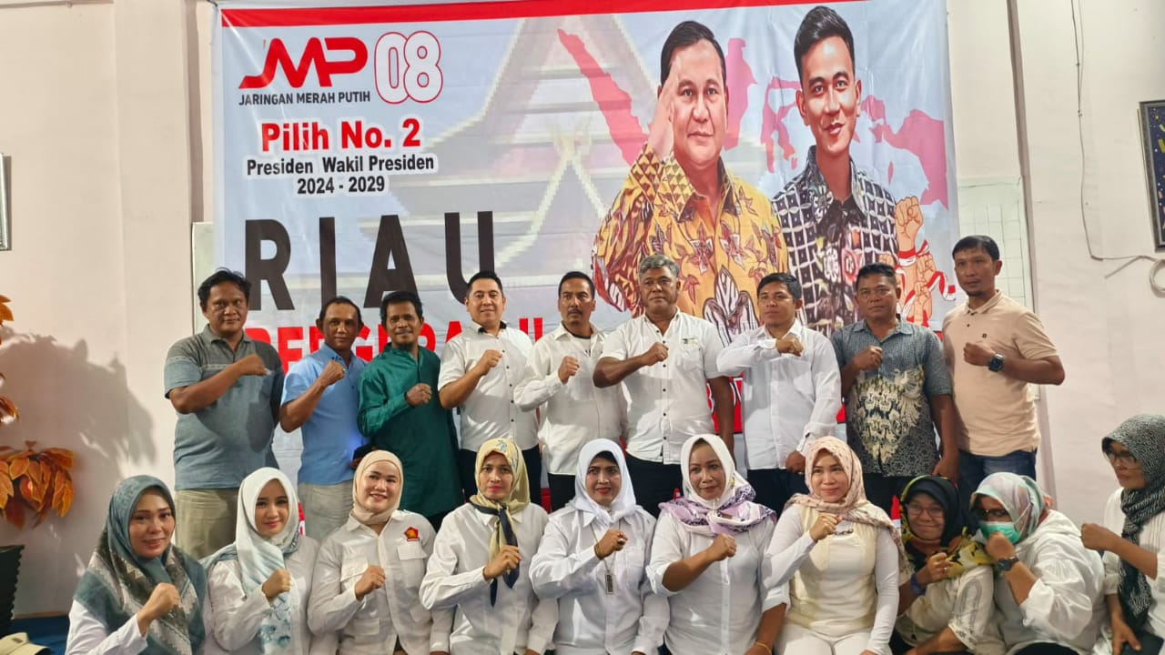 Team Jaringan Merah Putih 08 Provinsi Riau Deklarasi dukung Pemenangan Prabowo-Gibran Pada Pemilu 2024