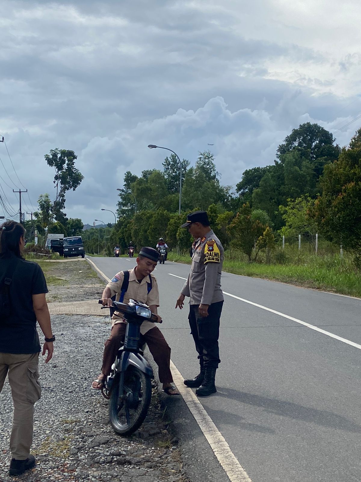 Polsek Sungai Beduk Gelar Razia Knalpot Brong di Seputaran Wilayah Hukum Polsek Sungai Beduk