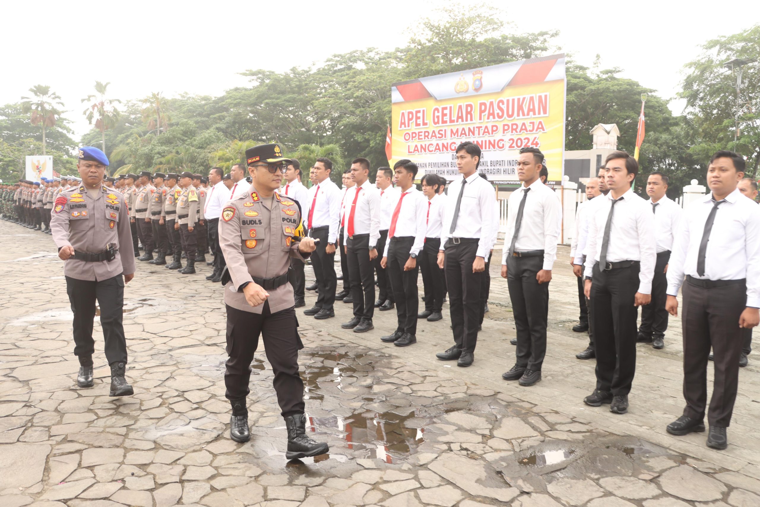 Kapolres Inhil pimpin apel gelar pasukan operasi Mantap Praja Lancang Kuning 2024